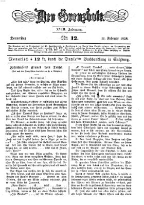 Der Grenzbote Donnerstag 11. Februar 1858