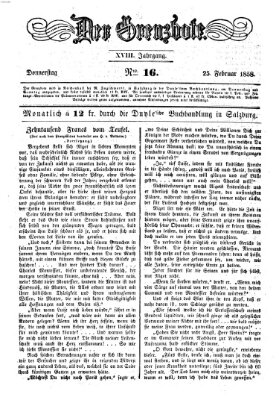 Der Grenzbote Donnerstag 25. Februar 1858