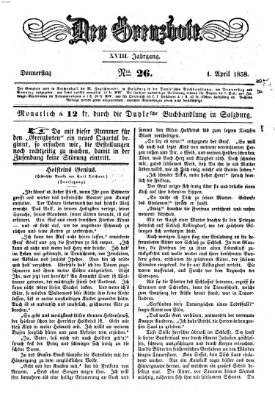 Der Grenzbote Donnerstag 1. April 1858