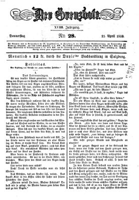 Der Grenzbote Donnerstag 8. April 1858