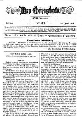 Der Grenzbote Sonntag 27. Juni 1858