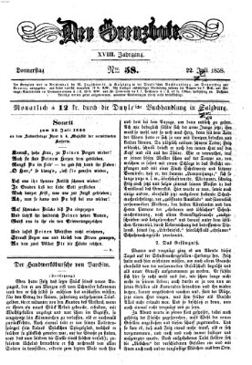 Der Grenzbote Donnerstag 22. Juli 1858