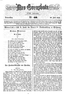 Der Grenzbote Donnerstag 29. Juli 1858