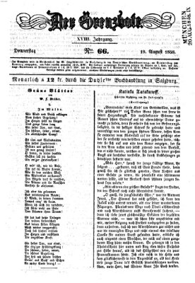 Der Grenzbote Donnerstag 19. August 1858