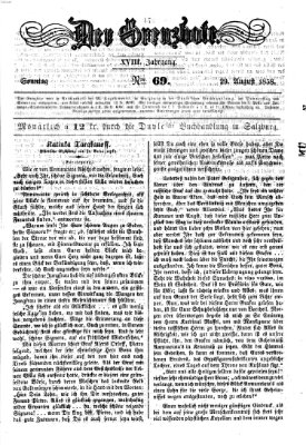 Der Grenzbote Sonntag 29. August 1858