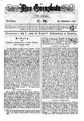 Der Grenzbote Donnerstag 30. September 1858