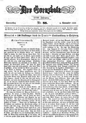 Der Grenzbote Donnerstag 4. November 1858