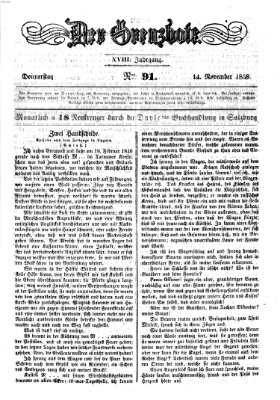 Der Grenzbote Sonntag 14. November 1858