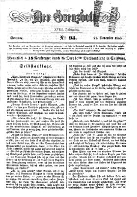 Der Grenzbote Sonntag 21. November 1858