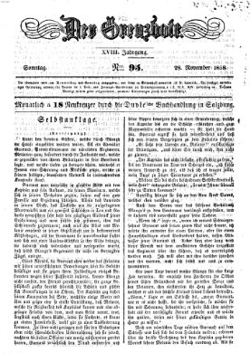 Der Grenzbote Sonntag 28. November 1858