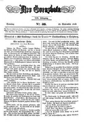 Der Grenzbote Sonntag 18. September 1859