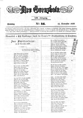 Der Grenzbote Sonntag 13. November 1859