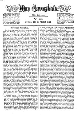 Der Grenzbote Sonntag 18. August 1861