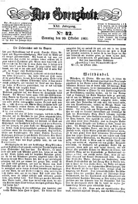 Der Grenzbote Sonntag 20. Oktober 1861