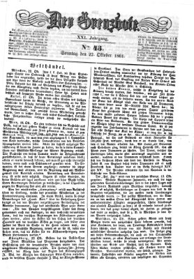 Der Grenzbote Sonntag 27. Oktober 1861