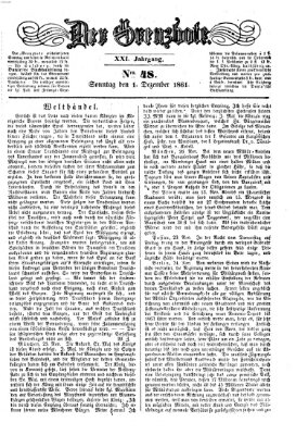 Der Grenzbote Sonntag 1. Dezember 1861