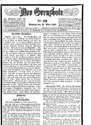 Der Grenzbote Sonntag 22. März 1868