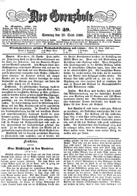 Der Grenzbote Sonntag 27. September 1868