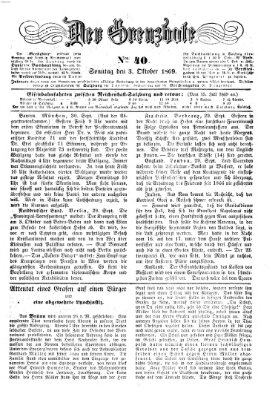 Der Grenzbote Sonntag 3. Oktober 1869