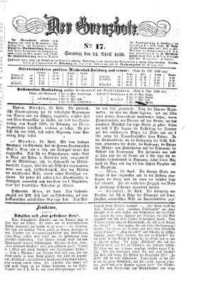 Der Grenzbote Sonntag 24. April 1870