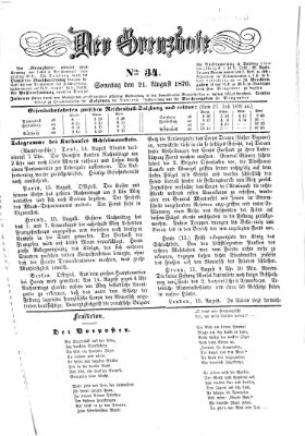 Der Grenzbote Sonntag 21. August 1870