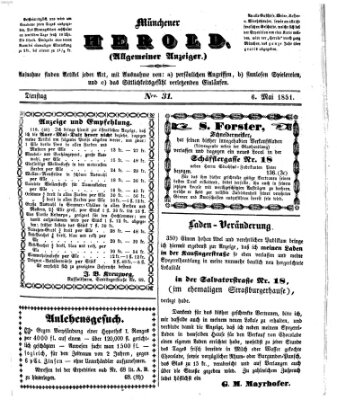 Münchener Herold Dienstag 6. Mai 1851