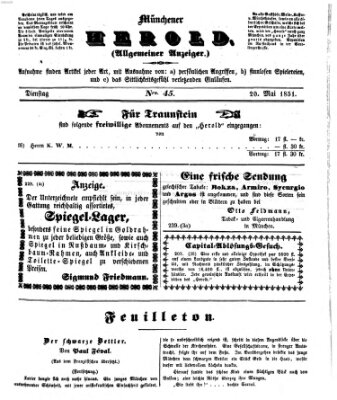 Münchener Herold Dienstag 20. Mai 1851