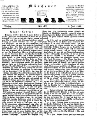 Münchener Herold Dienstag 3. Juni 1851