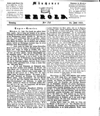 Münchener Herold Sonntag 22. Juni 1851