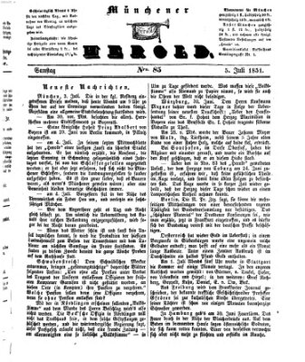 Münchener Herold Samstag 5. Juli 1851