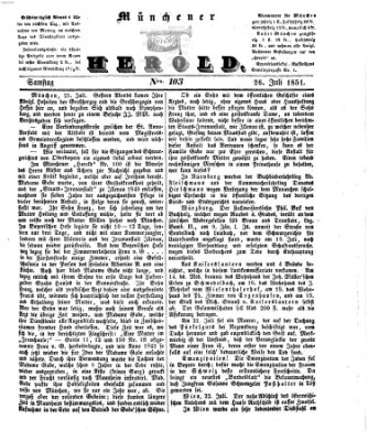 Münchener Herold Samstag 26. Juli 1851