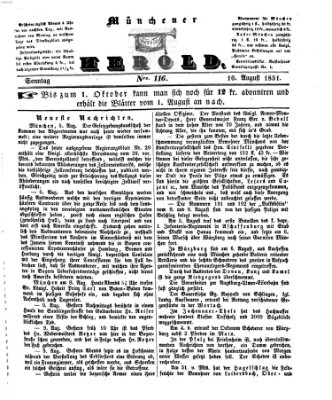 Münchener Herold Sonntag 10. August 1851