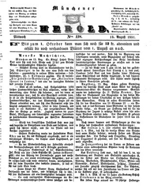 Münchener Herold Mittwoch 13. August 1851