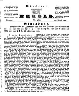 Münchener Herold Samstag 30. August 1851