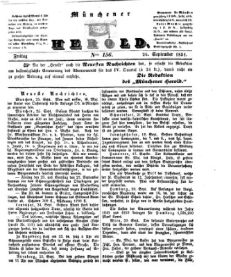 Münchener Herold Freitag 26. September 1851