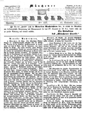 Münchener Herold Samstag 27. September 1851