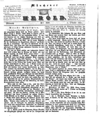 Münchener Herold Mittwoch 1. Oktober 1851