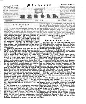 Münchener Herold Mittwoch 22. Oktober 1851