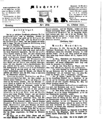 Münchener Herold Sonntag 26. Oktober 1851