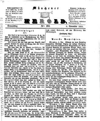 Münchener Herold Donnerstag 6. November 1851