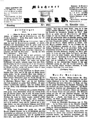 Münchener Herold Samstag 22. November 1851