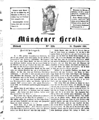 Münchener Herold Mittwoch 31. Dezember 1851