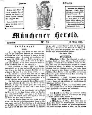 Münchener Herold Mittwoch 10. März 1852