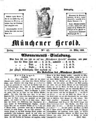 Münchener Herold Freitag 19. März 1852