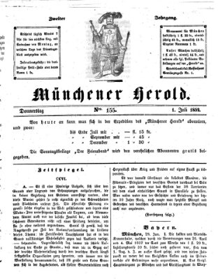 Münchener Herold Donnerstag 1. Juli 1852