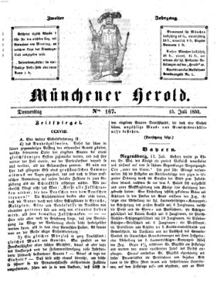 Münchener Herold Donnerstag 15. Juli 1852