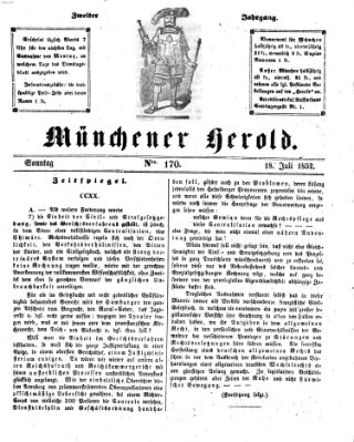 Münchener Herold Sonntag 18. Juli 1852