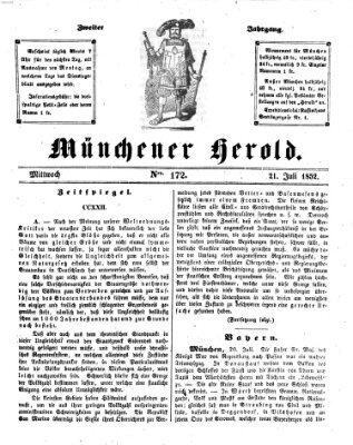 Münchener Herold Mittwoch 21. Juli 1852