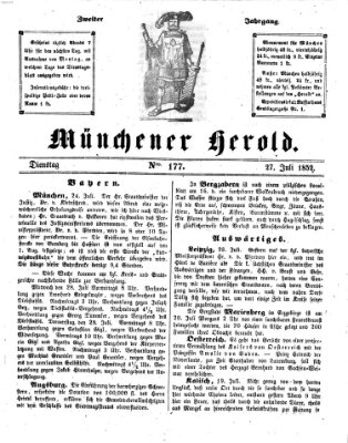 Münchener Herold Dienstag 27. Juli 1852