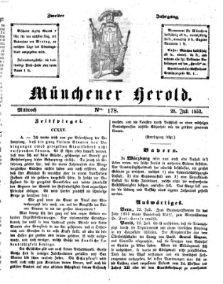 Münchener Herold Mittwoch 28. Juli 1852